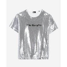 Silver Sequined T-Shirt | Women | Sequins