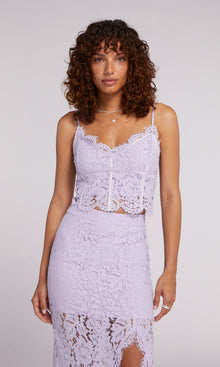 Simone Lace Top | Lilac