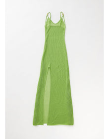 Sirena | Layered Knit Maxi Dress | Vibrant Green