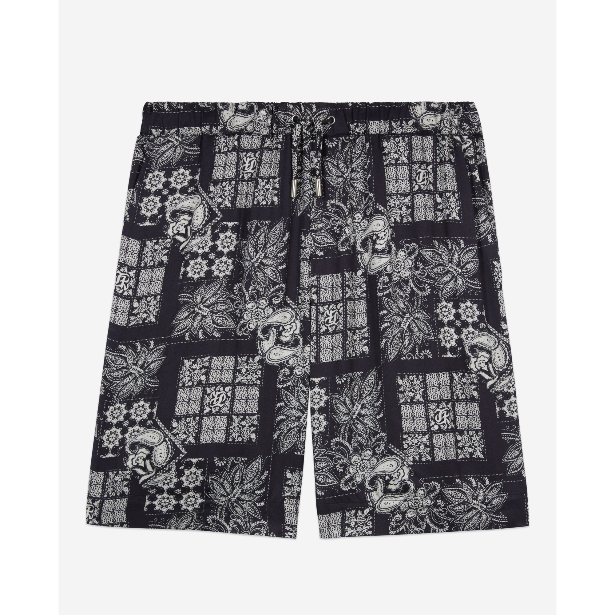 Skull Paisley Print Shorts | Men | Navy x White