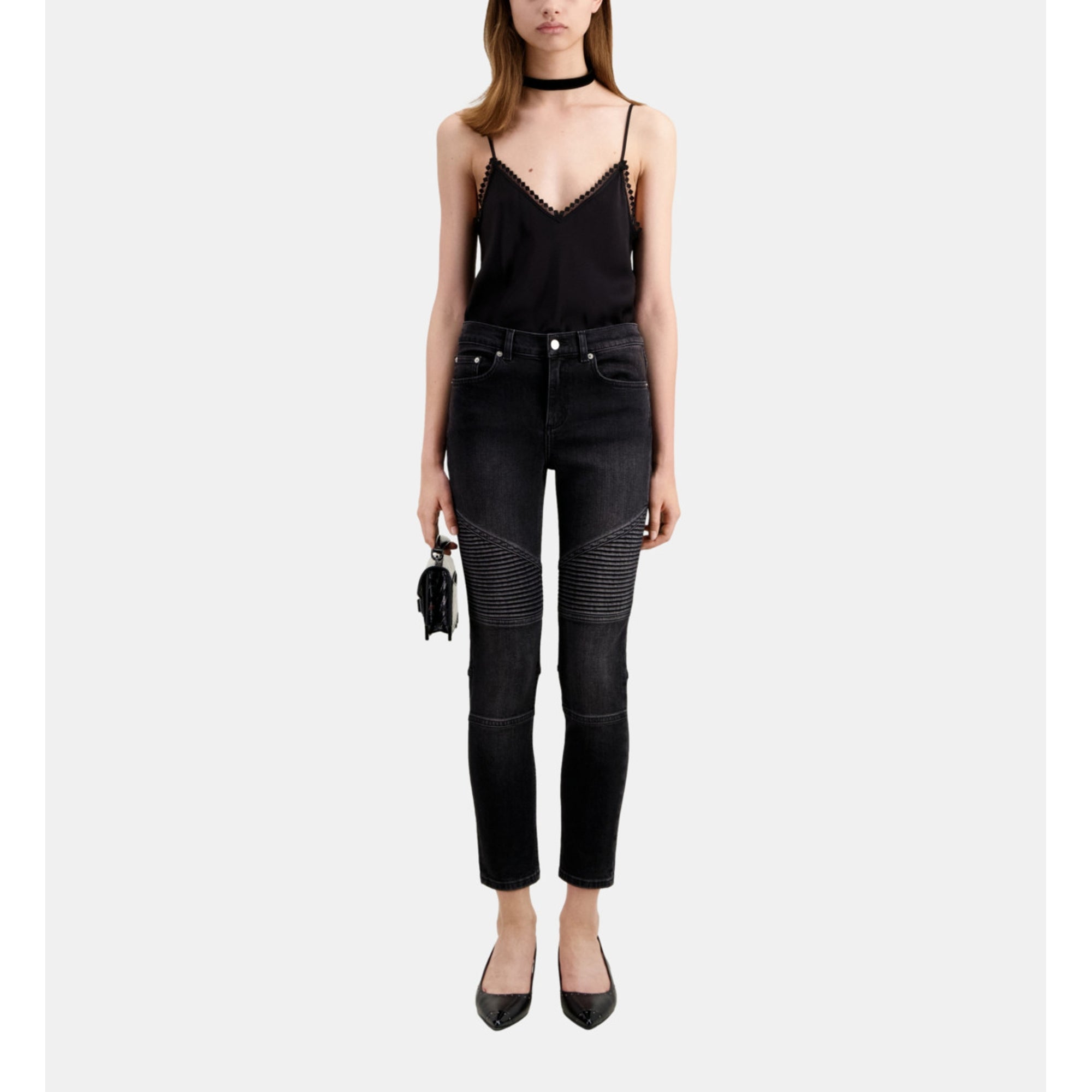 Slim Biker Jeans | Women | Black Washed