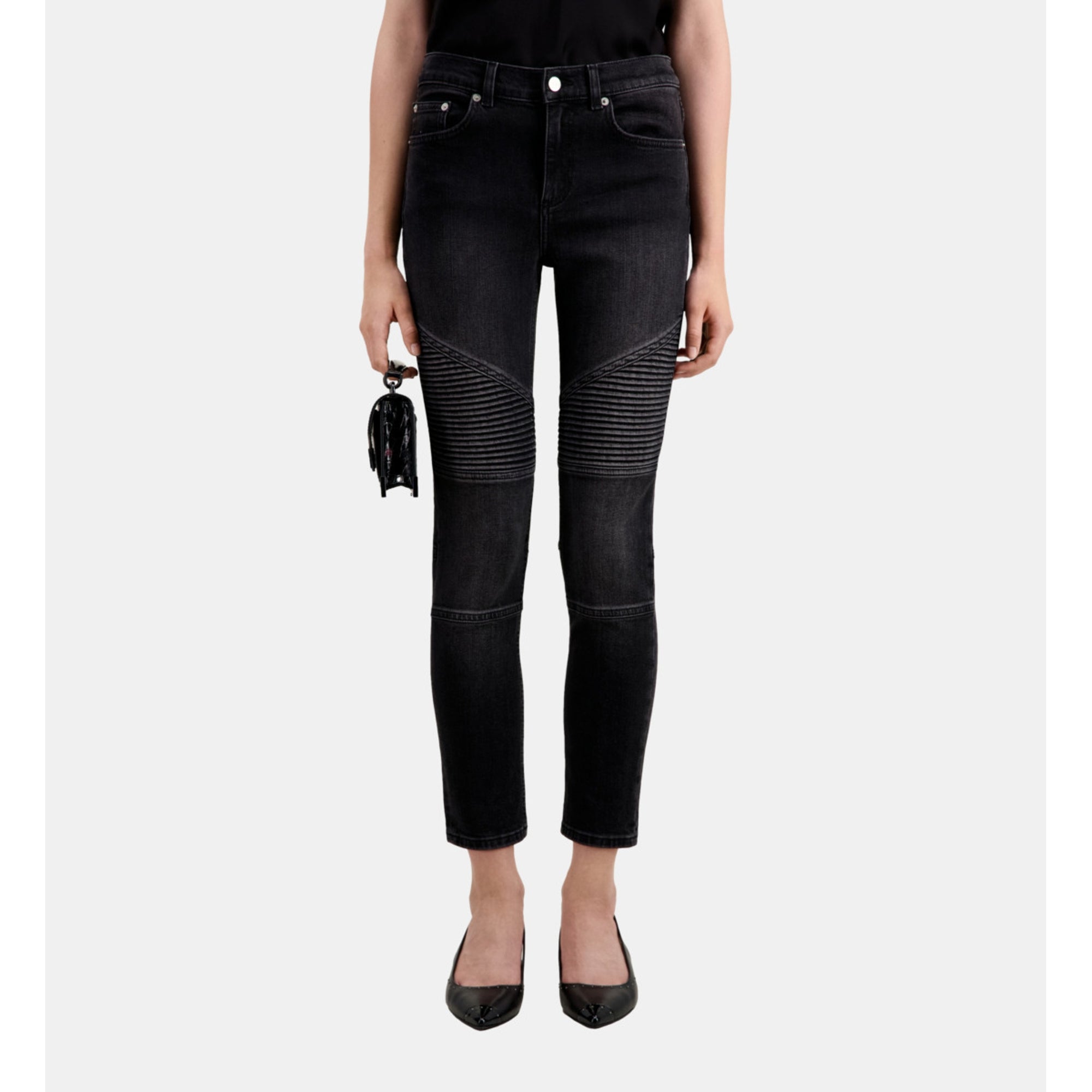 Slim Biker Jeans | Women | Black Washed