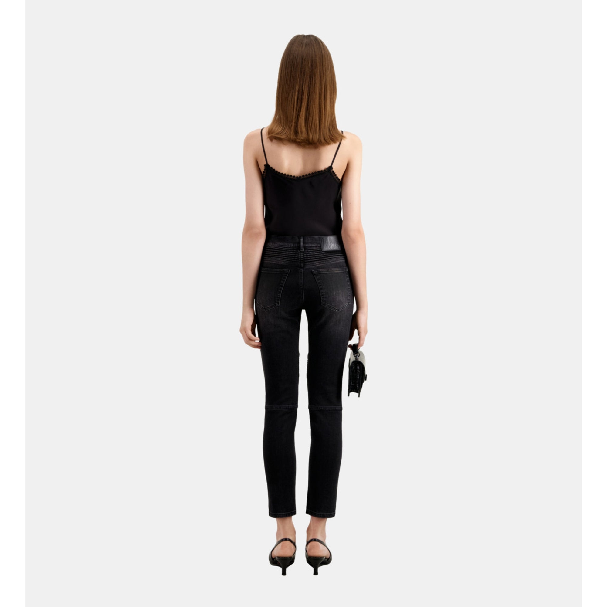 Slim Biker Jeans | Women | Black Washed