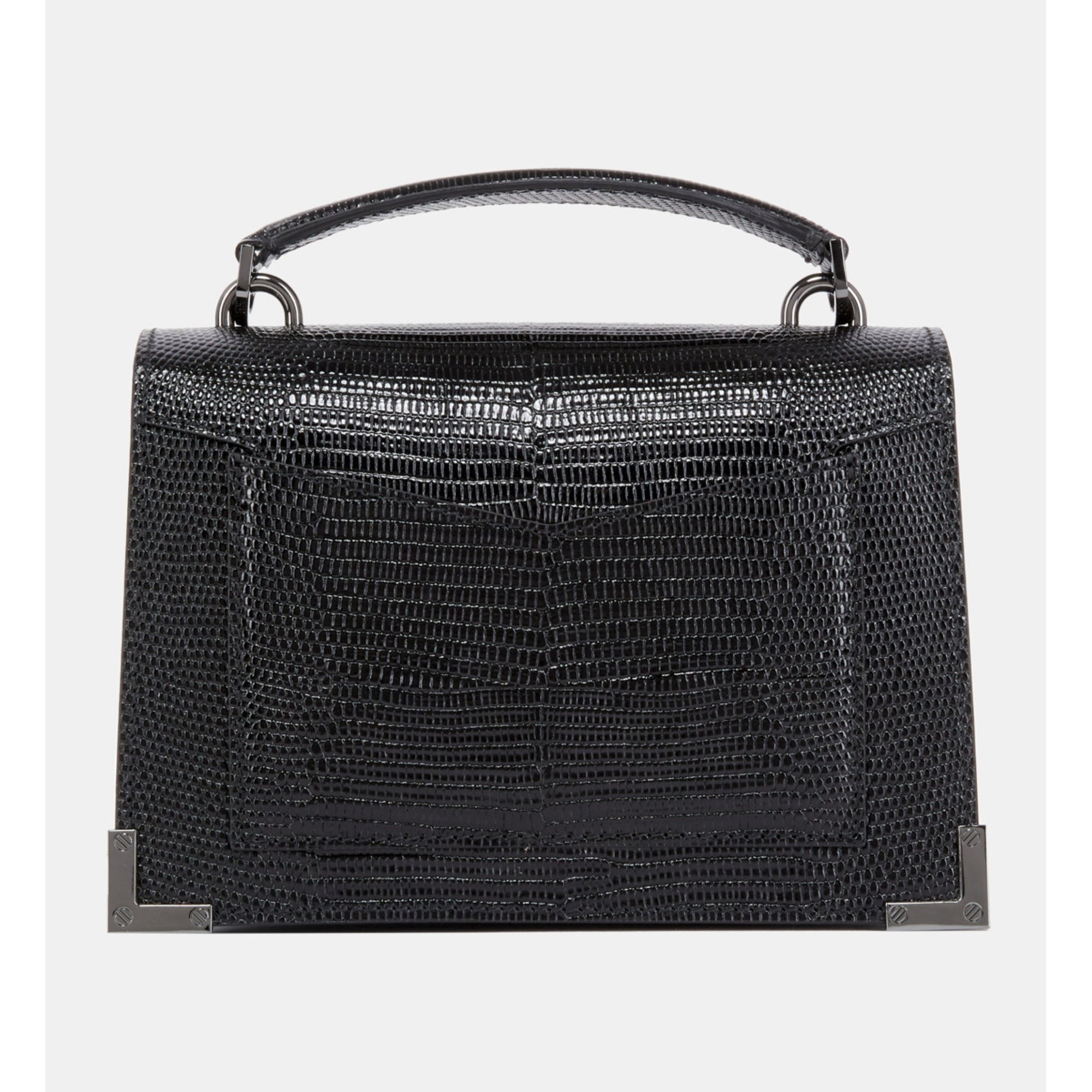 Small Emily Bag In Lizard Effect Leather | Women | Black