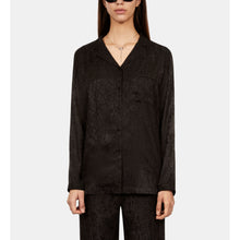 Snakeskin Jacquard Shirt | Women | Black