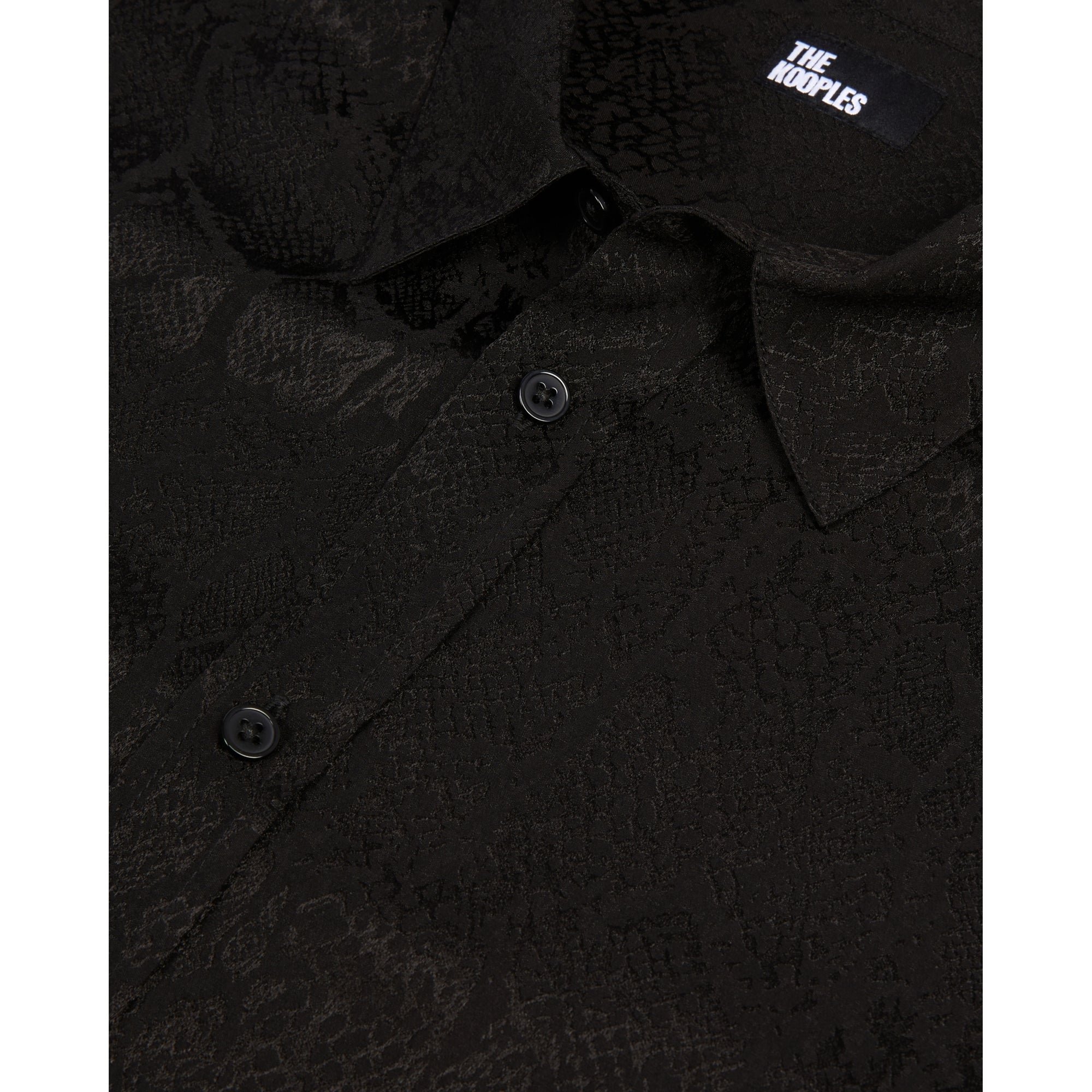 Snakeskin Jacquard Shirt | Men | Black