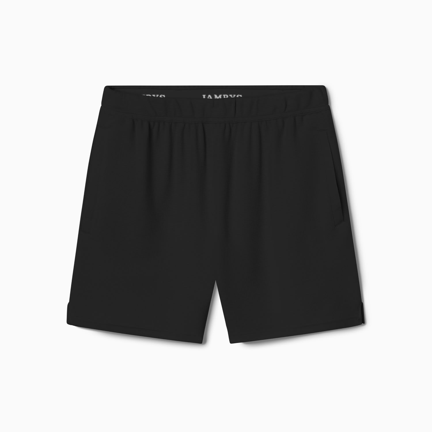 Waffle-Knit Lounge Shorts | Black