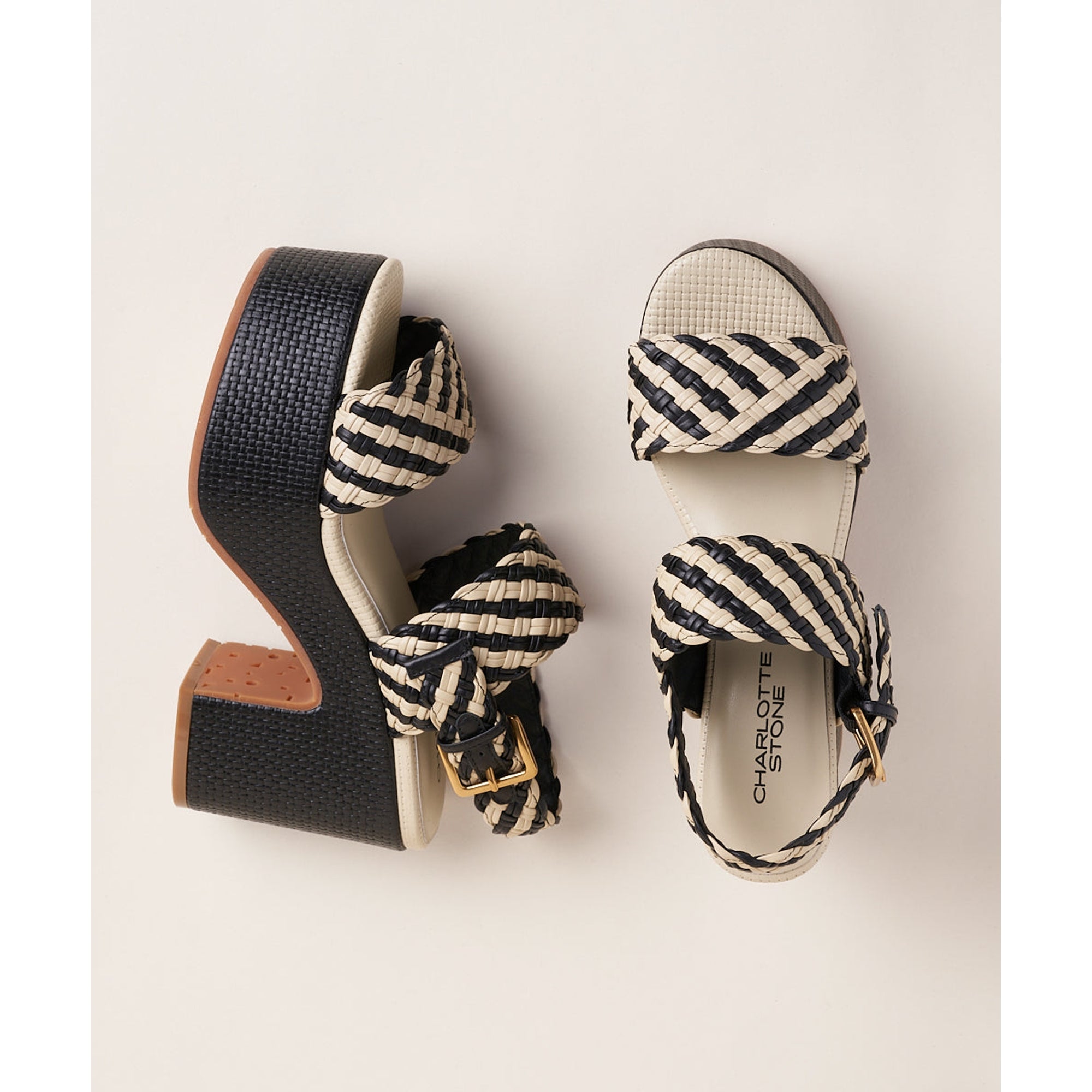 Sola Woven Platform Sandal | Black