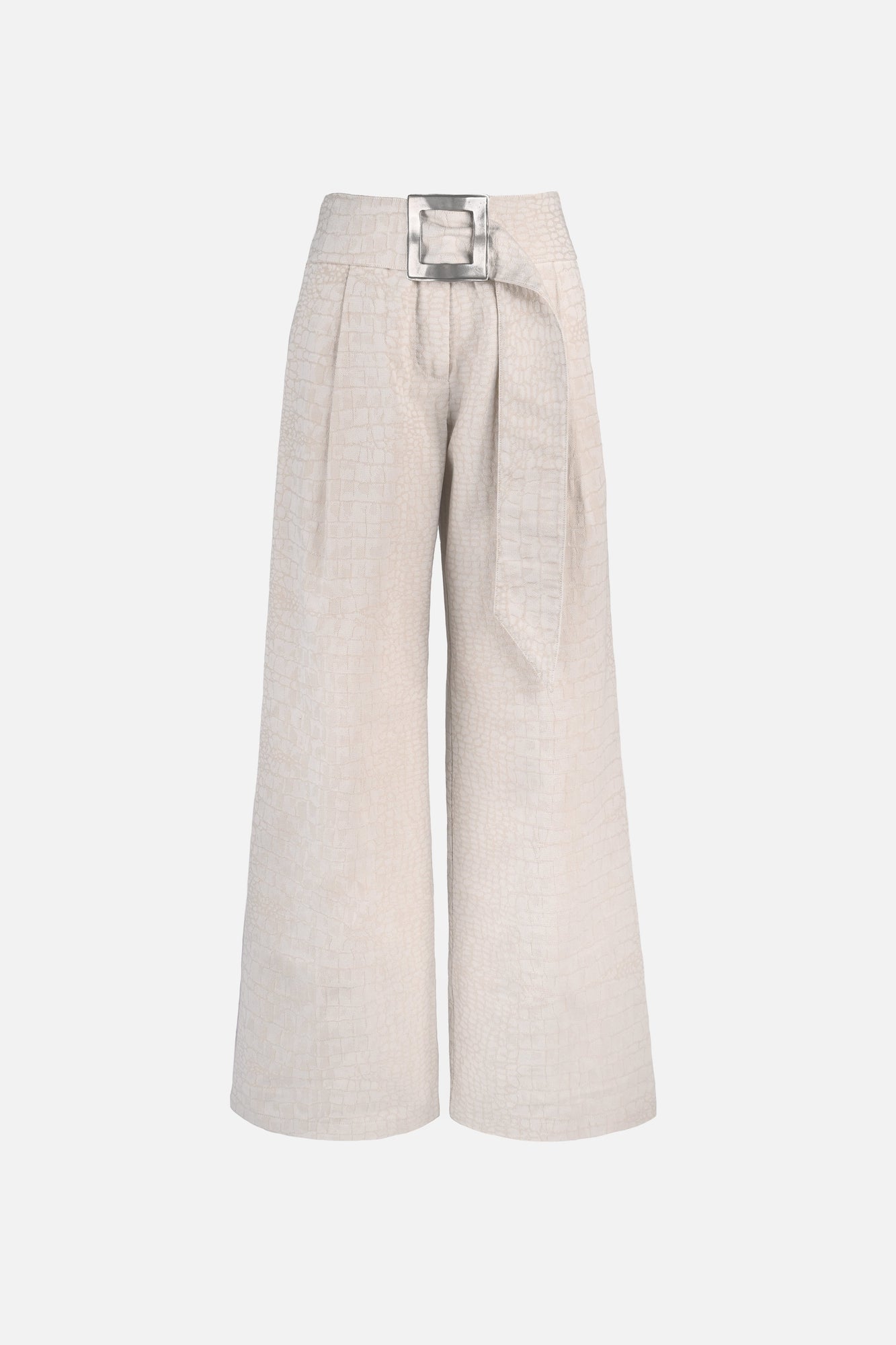 Soli Belted Pant | Snakeskin Jacquard