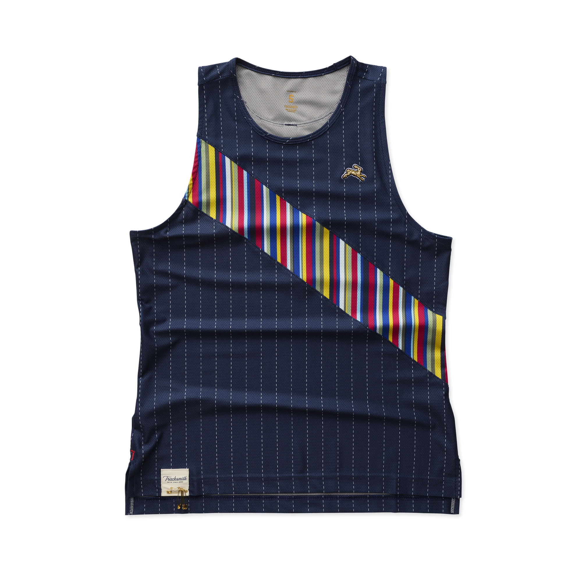Womens | Van Cortlandt Singlet | Navy Pinstripe/Multi