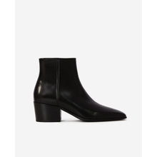 Square Heel Leather Boots | Women | Black