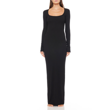 Square Neck Maxi Dress | Black