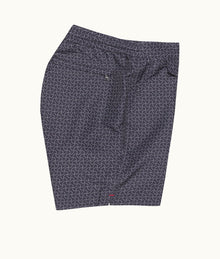 Standard Swen Print Mid-Length Ripstop Drawcord Swim Shorts | Night Iris