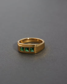 Stepdad Emerald Ring | Plated Gold