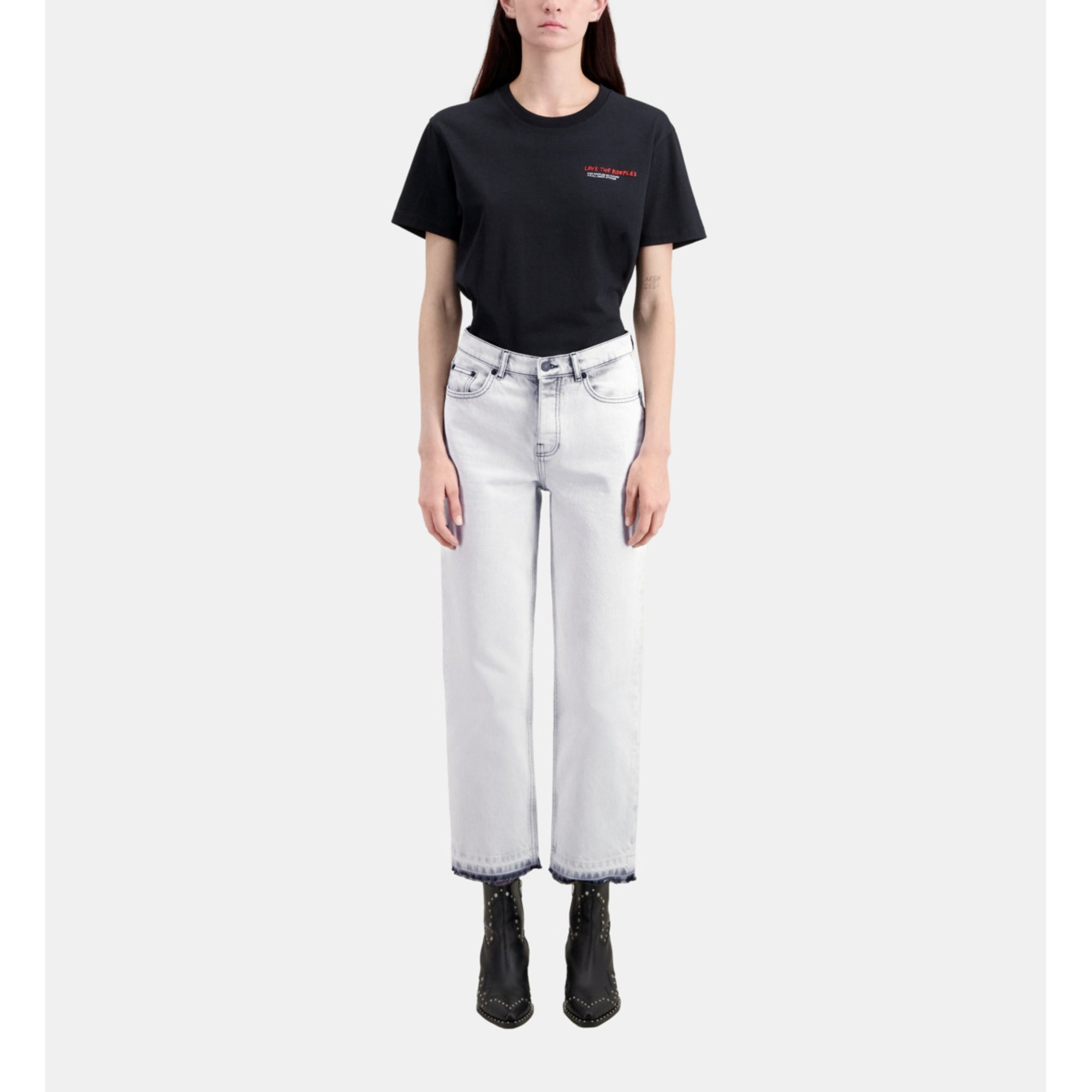 Straight Bleached Jeans | Women | White Bleach