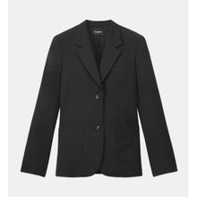 Straight Tailored Wool Jacket | Women | Black