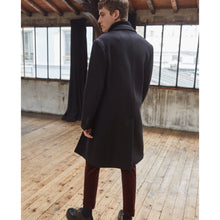 Straight Wool Coat | Men | Black