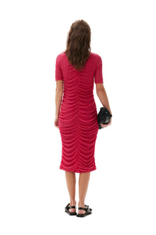 Stretch Lace Ruched Midi Dress | Love Potion
