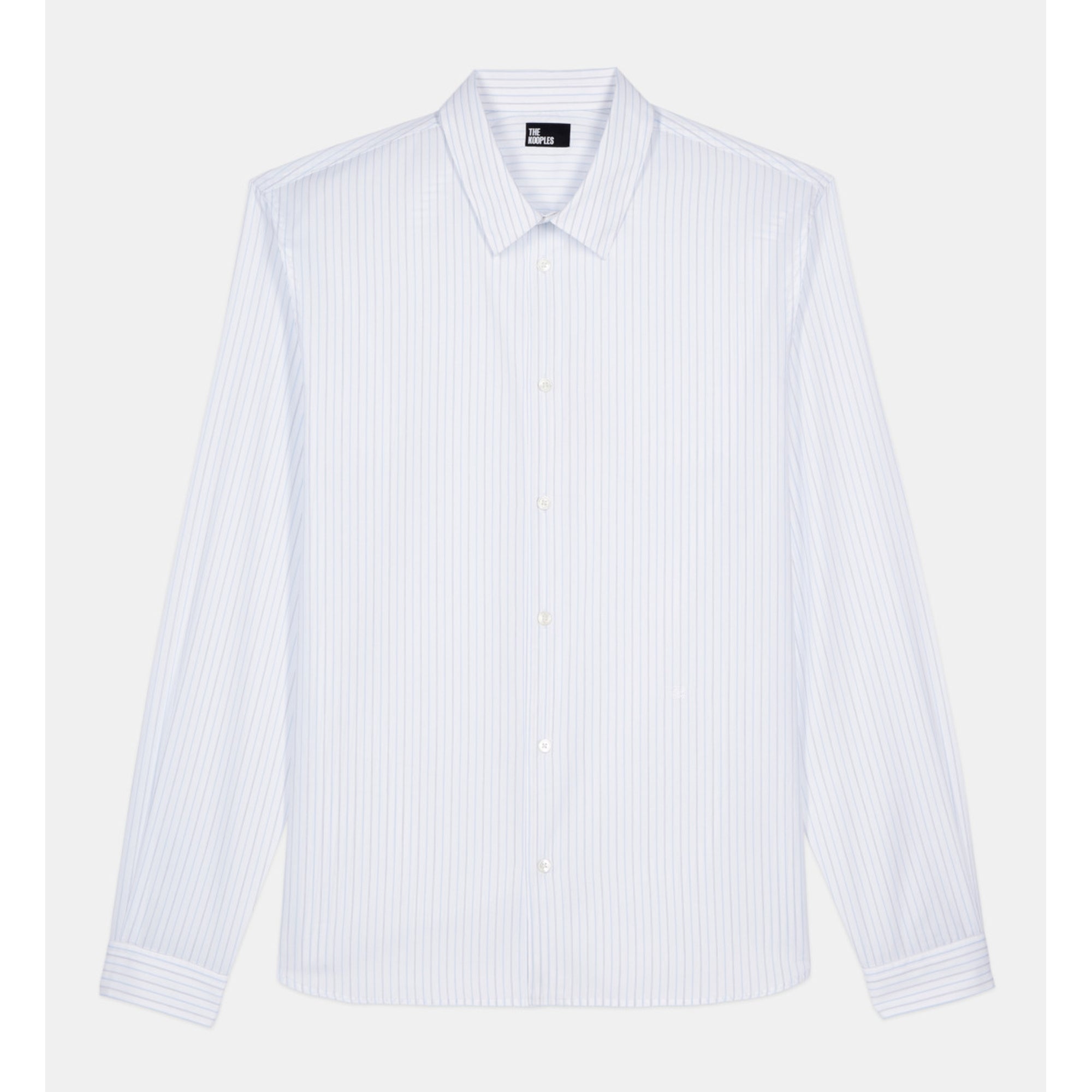 Striped Formal Shirt | Men | White x Blue