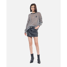 Striped Mohair And Wool Sweater | Women | Black x White