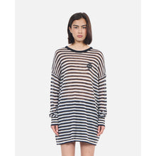 Striped Mohair And Wool Sweater | Women | Black x White