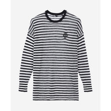 Striped Mohair And Wool Sweater | Women | Black x White