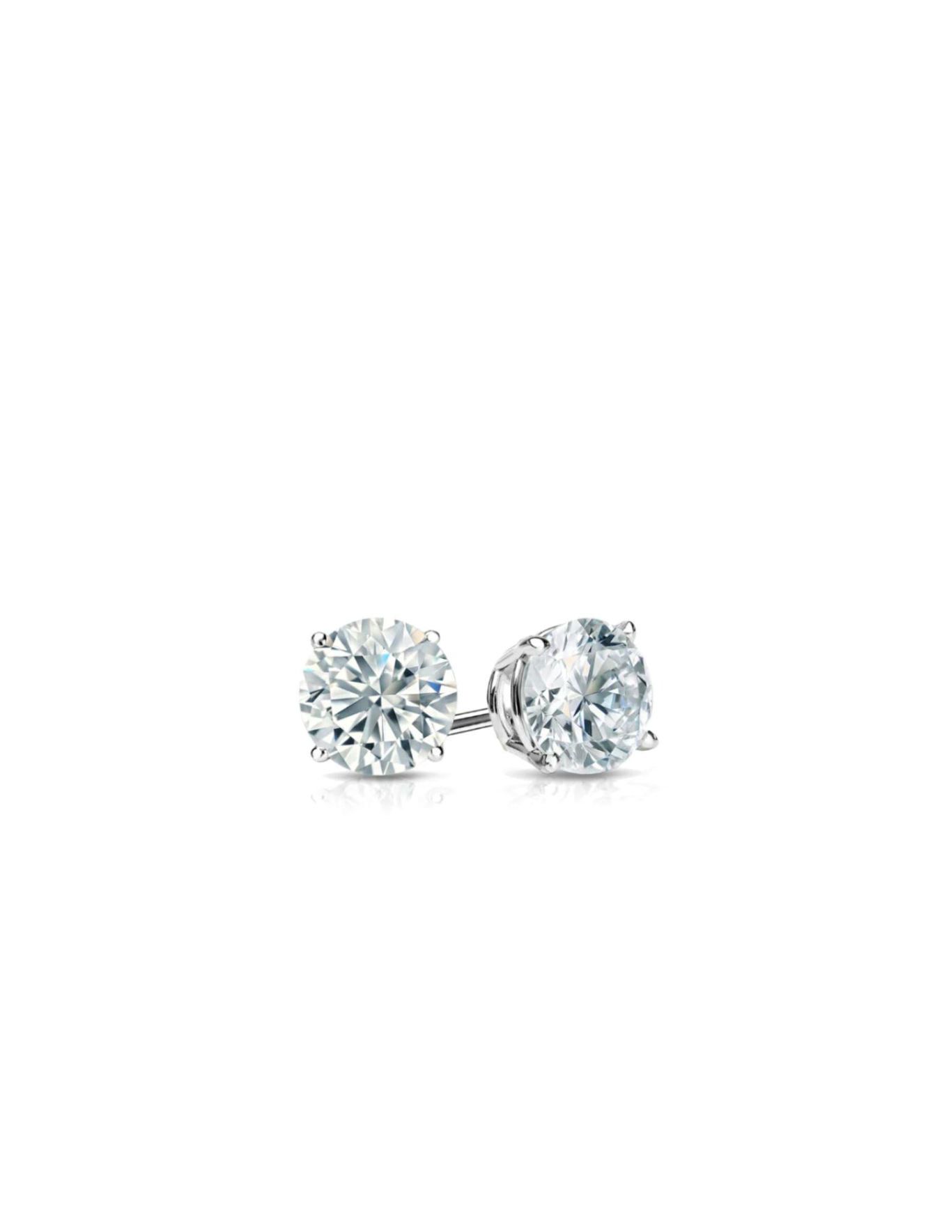 Studs Earrings | Round Cut 2ct LAB Diamond | 14kt Gold