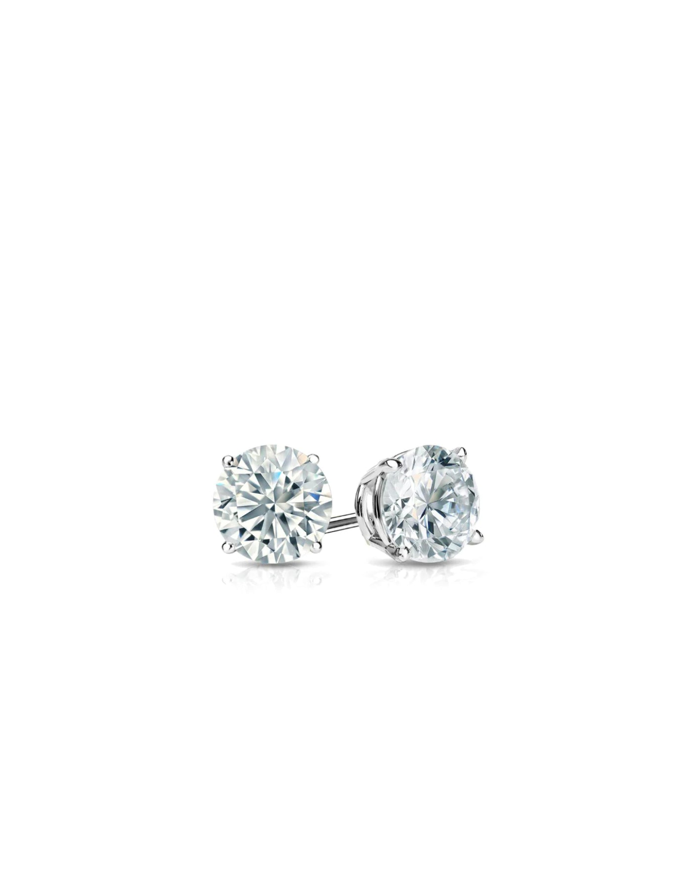 Studs Earrings | Round Cut 4ct LAB Diamond | 14kt Gold