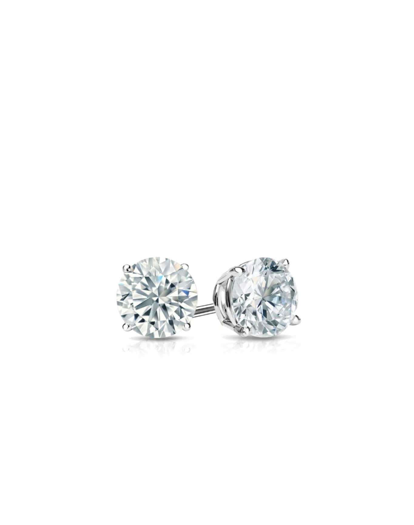 Studs Earrings | Round Cut 6ct LAB Diamond | 14kt Gold