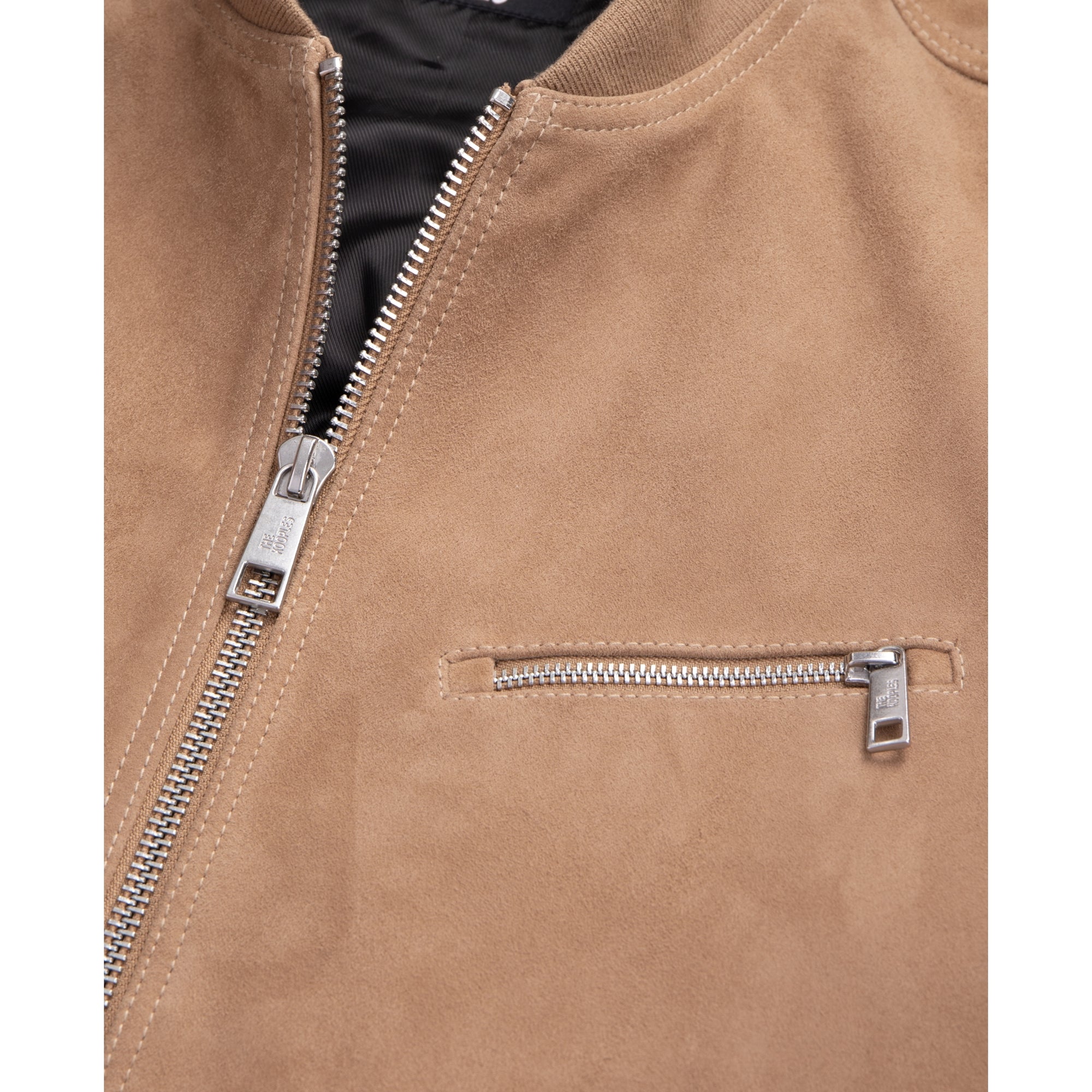 Suede Leather Jacket | Men | Beige