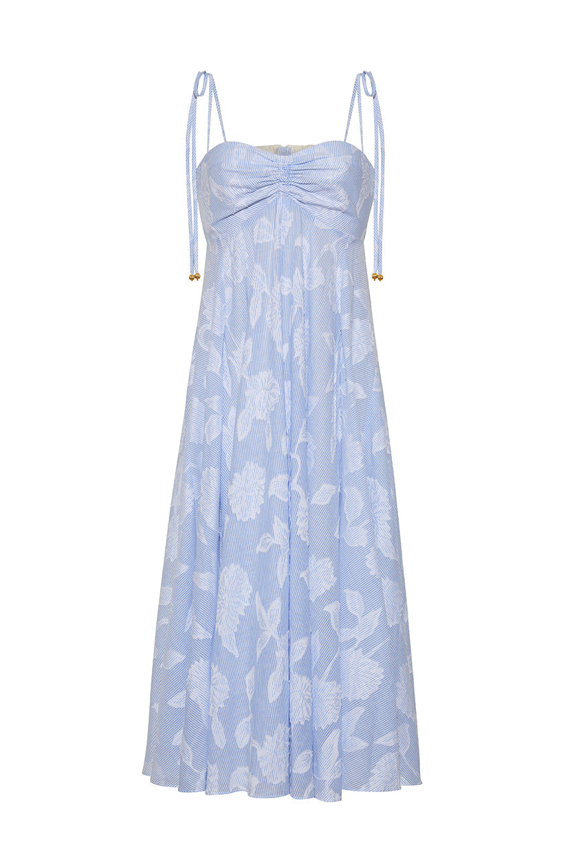 Sunray Dress | Floral Clip Jacquard