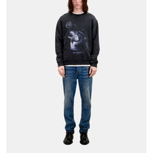 Sweatshirt With Wolf Serigraphy | Men | Black Washed