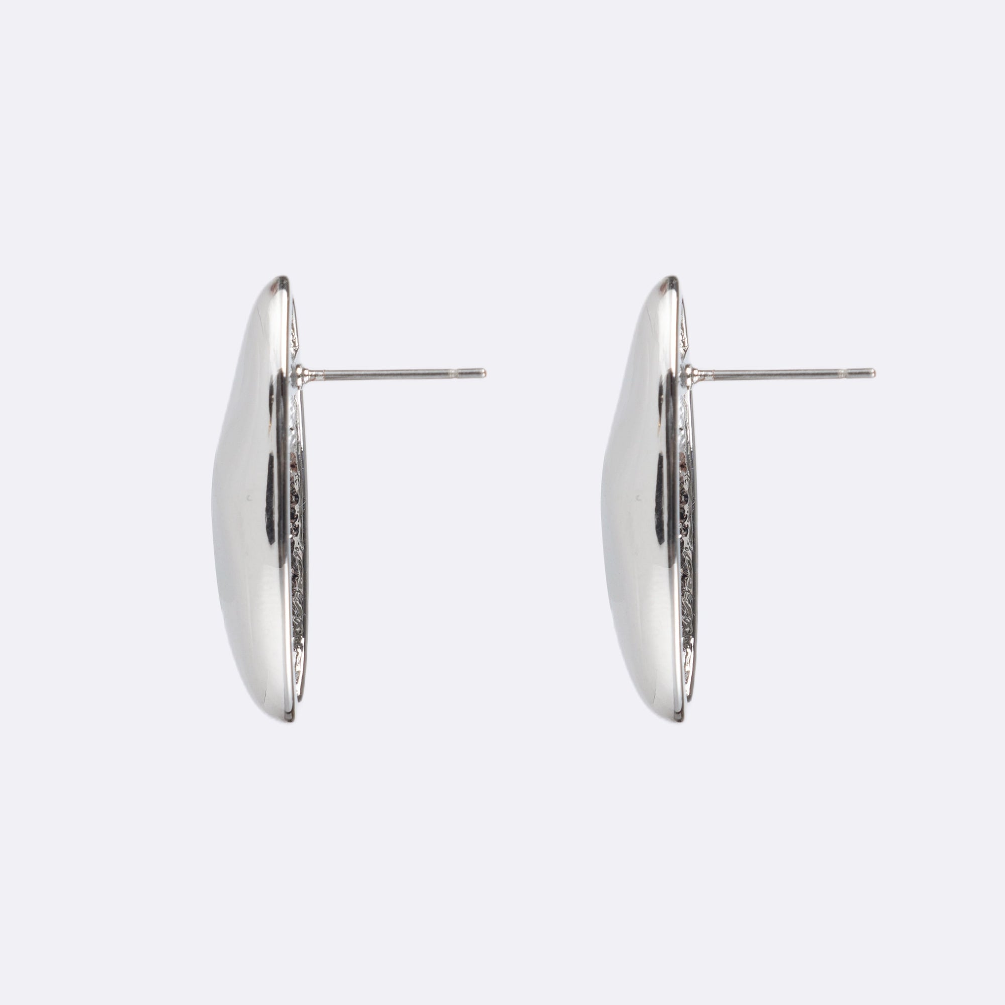 Chrome Orb Studs Earrings | Silver