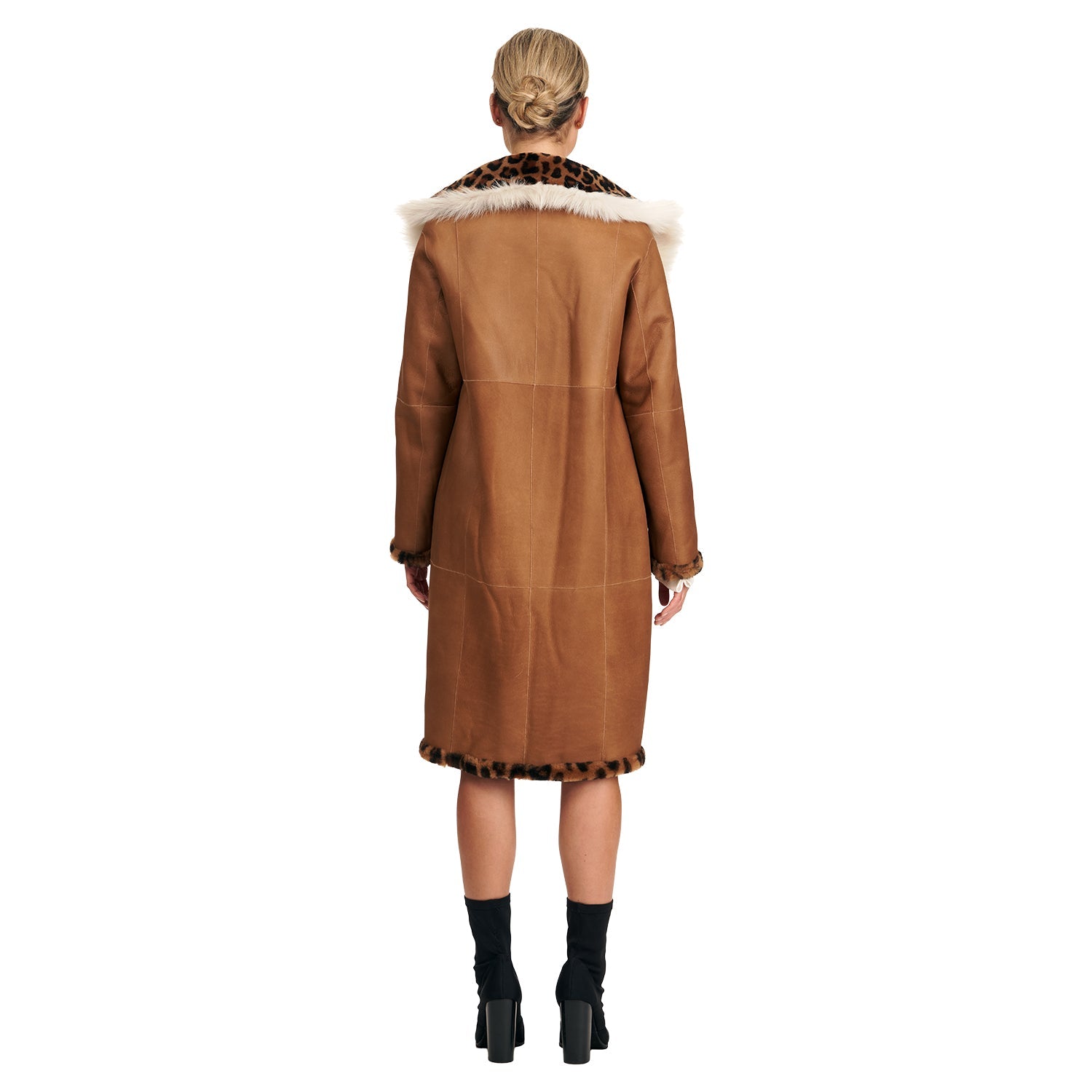 Reversible Shearling Lamb Coat | Women | Leopard