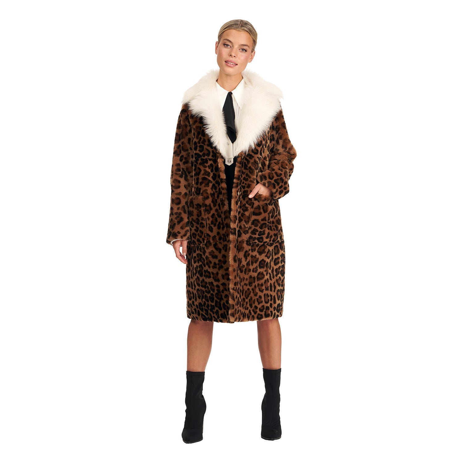 Reversible Shearling Lamb Coat | Women | Leopard