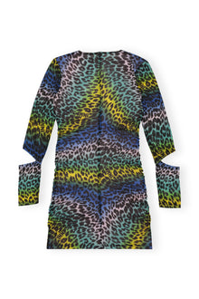 Mesh Cutout Mini Dress | Multicolor