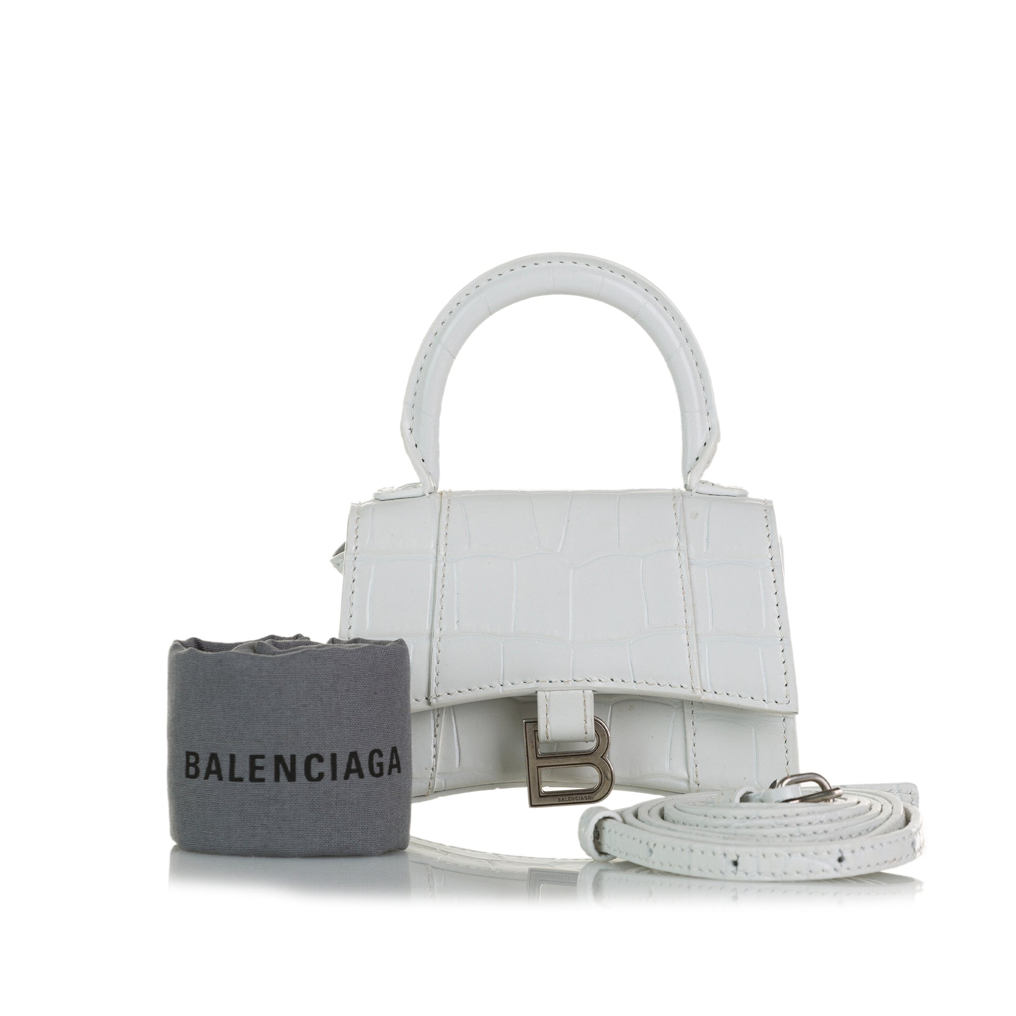 Balenciaga Pre-Owned Mini Embossed Hourglass | Women | White