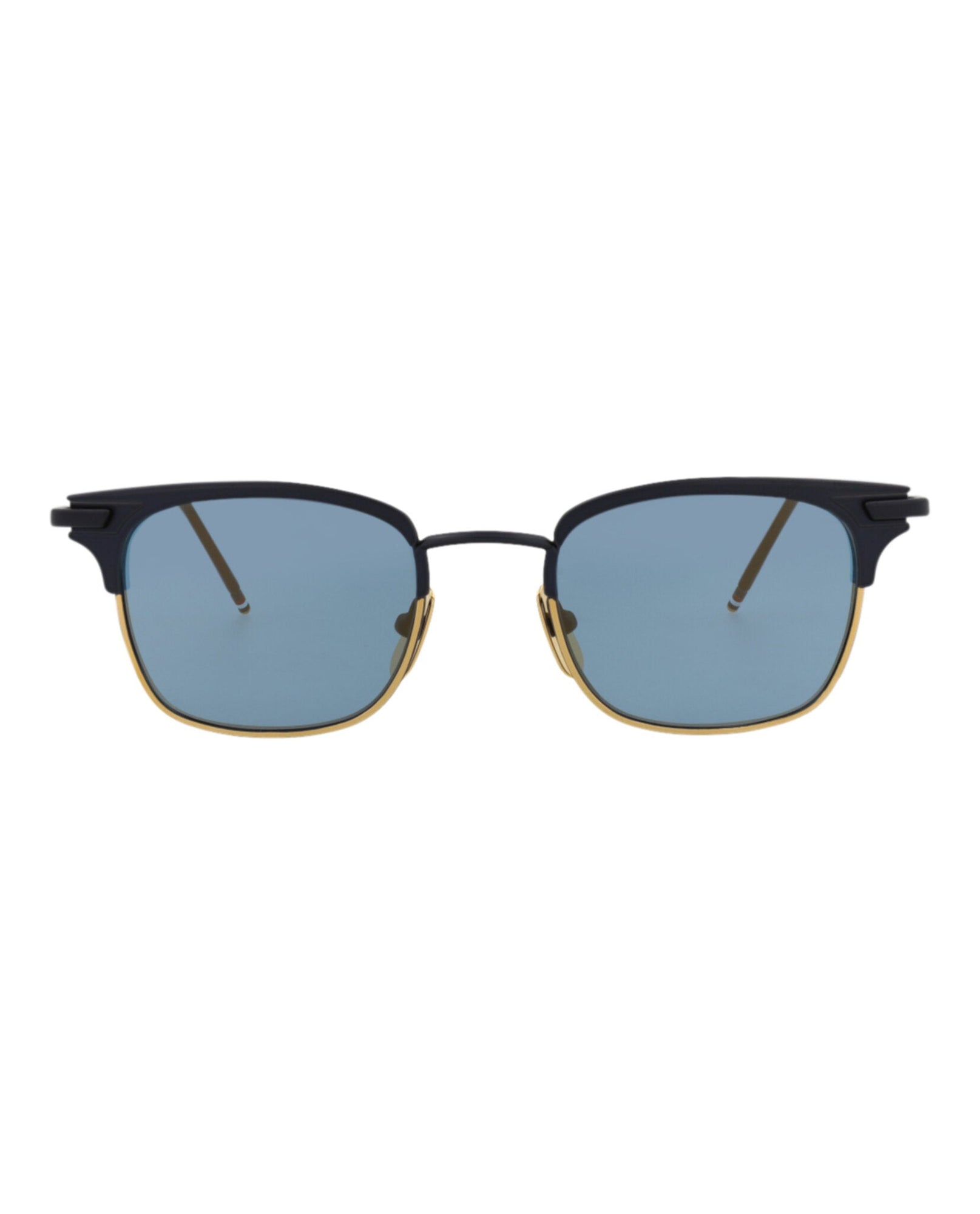 Thom Browne Square Metal Sunglasses | Navy/Gold