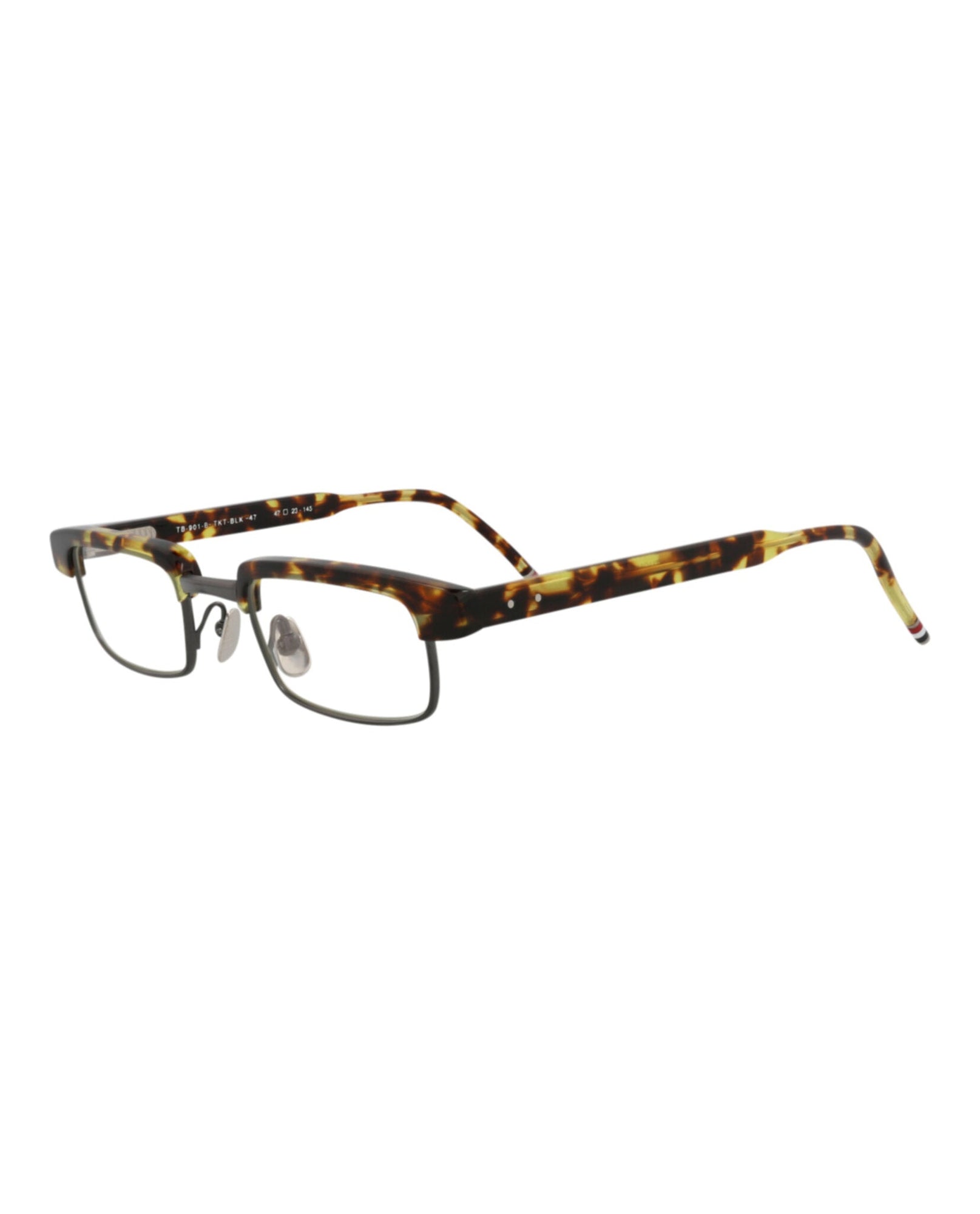 Thom Browne Square Acetate Optical Frames | Black/Gold