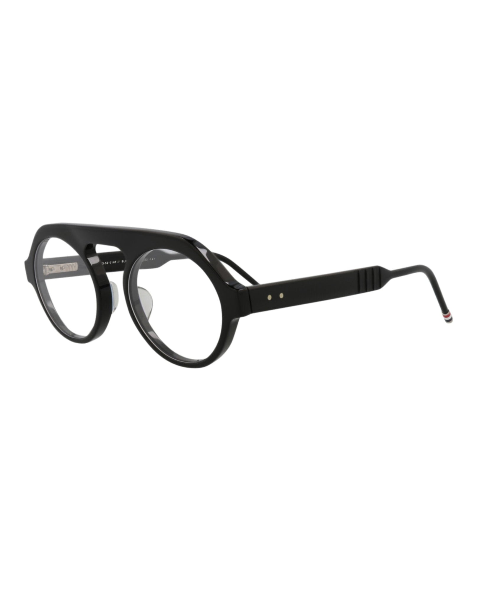 Thom Browne Round Acetate Optical Frames | Black