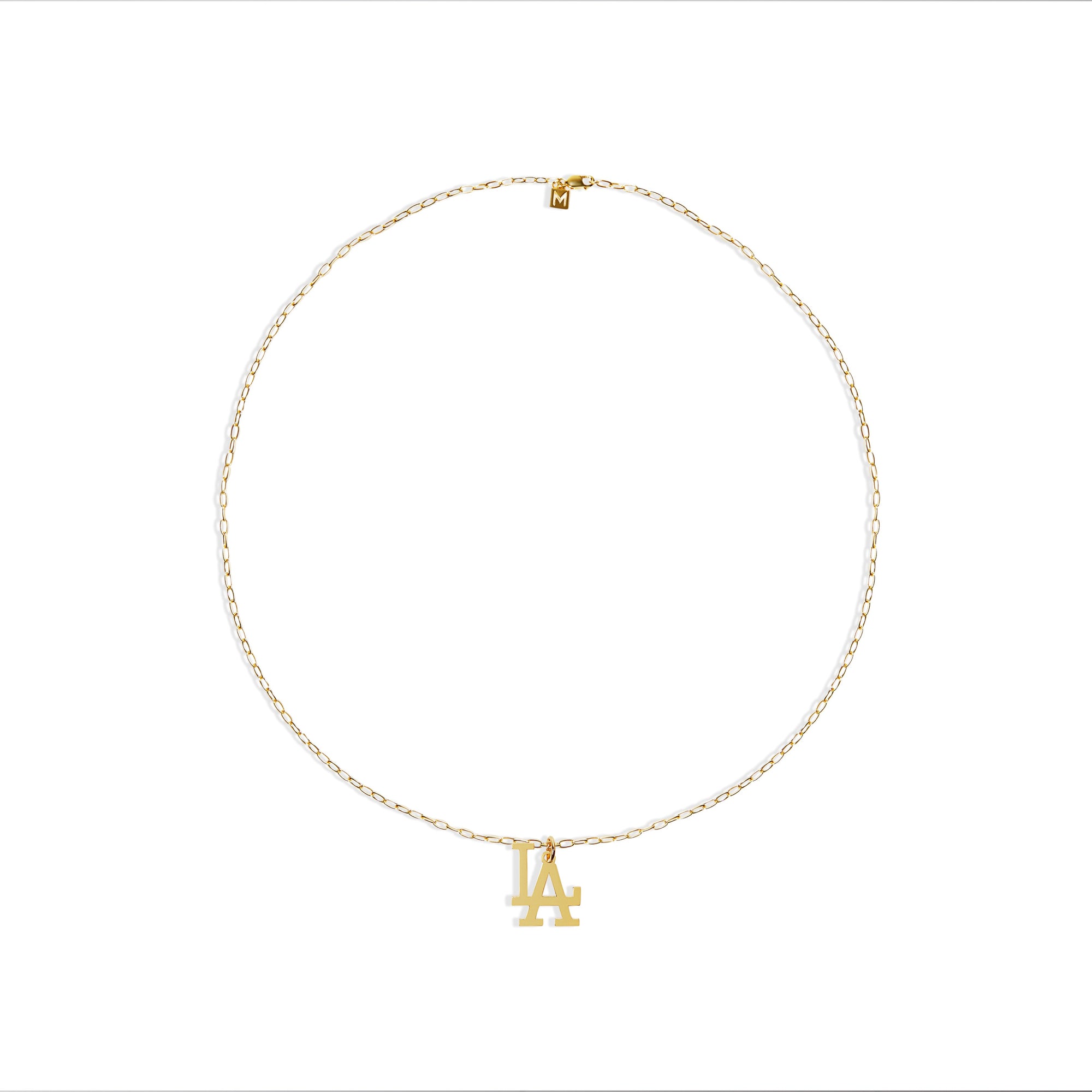 La Dodgers Medium Pendant Necklace | Gold Vermeil & Sterling Silver