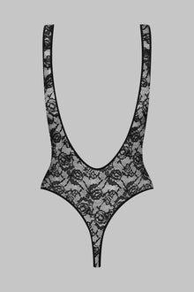 Backless thong bodysuit - Flashback | Black