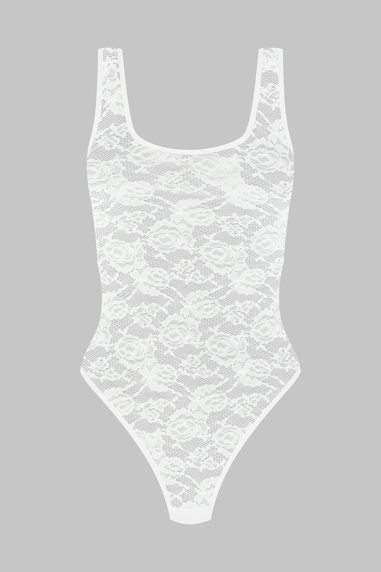 Backless thong bodysuit - Flashback | White
