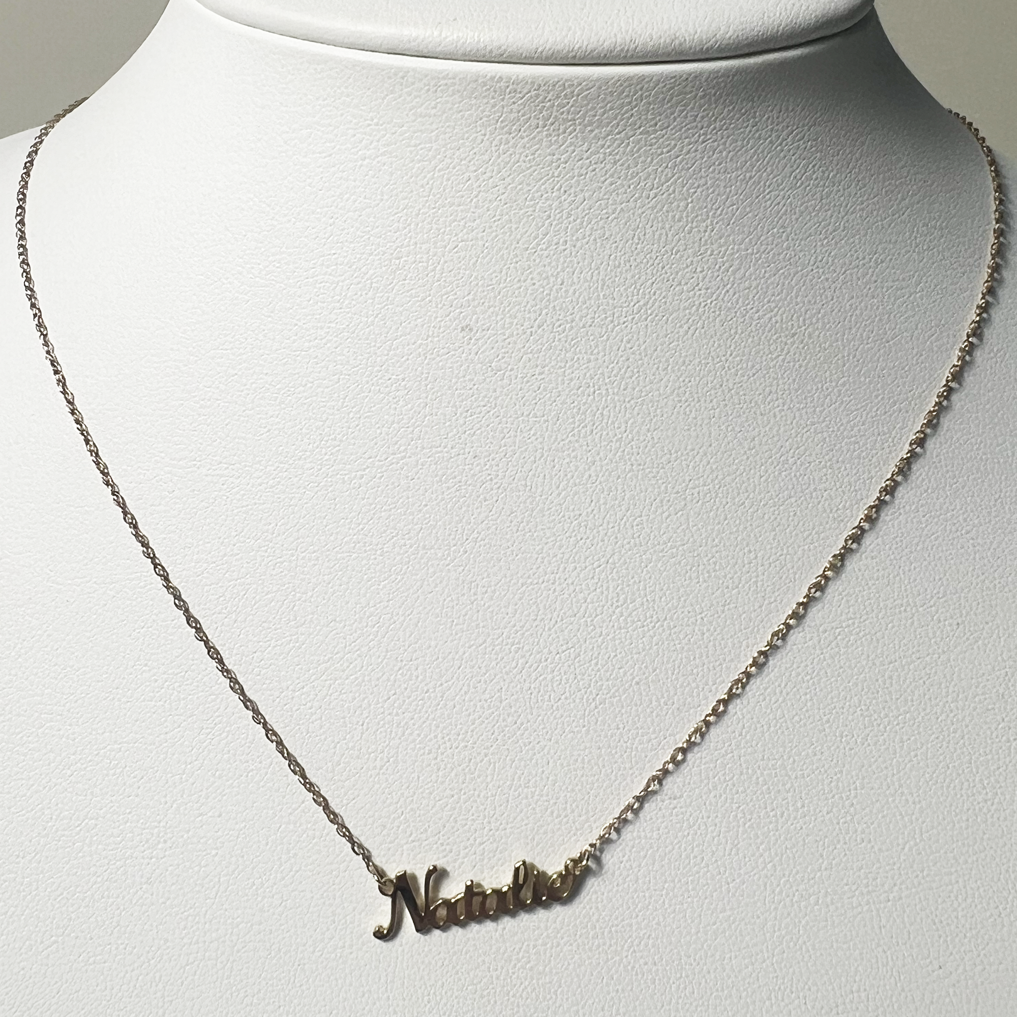 Natalie Name Necklace | 14K Yellow Gold