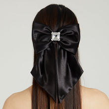 Tracy Satin Hair Bow  | Black