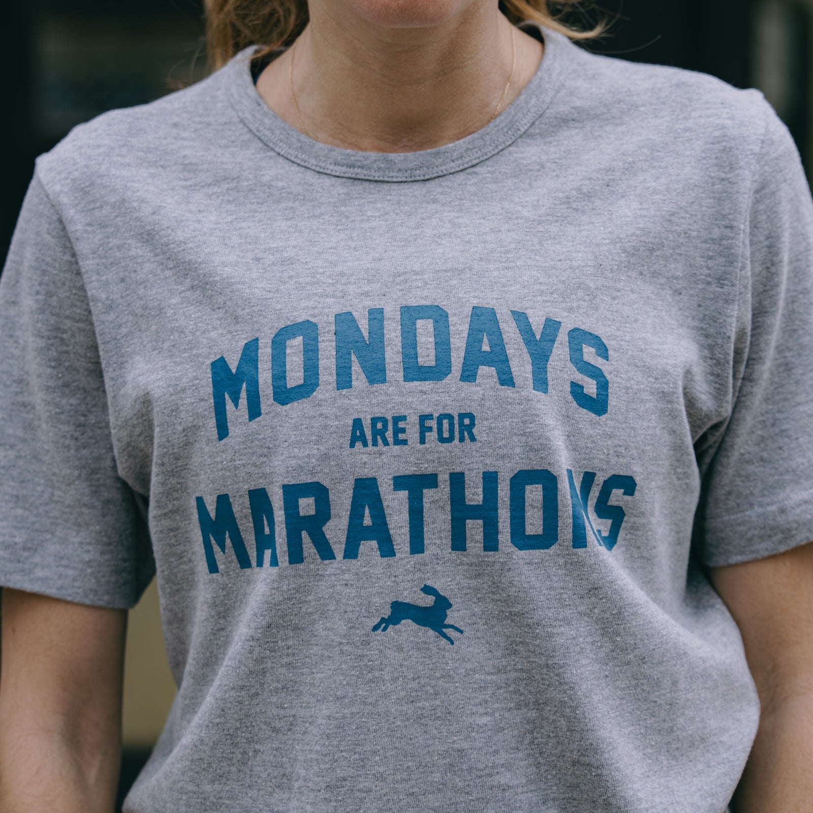 Mens | Trackhouse Tee - Mondays | Heather Gray/Blue Opal