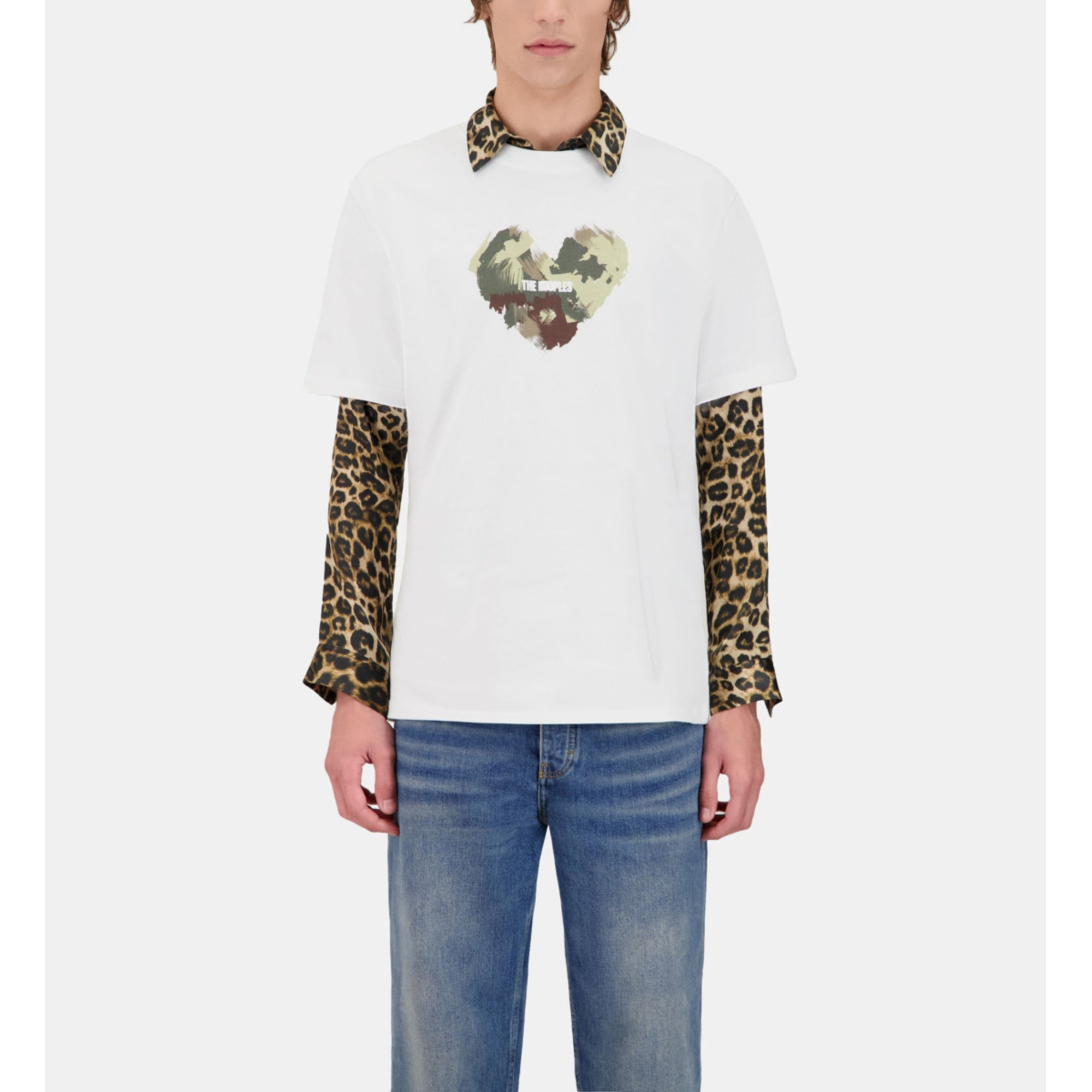 T-Shirt With Camo Heart Serigraphy | Men | White