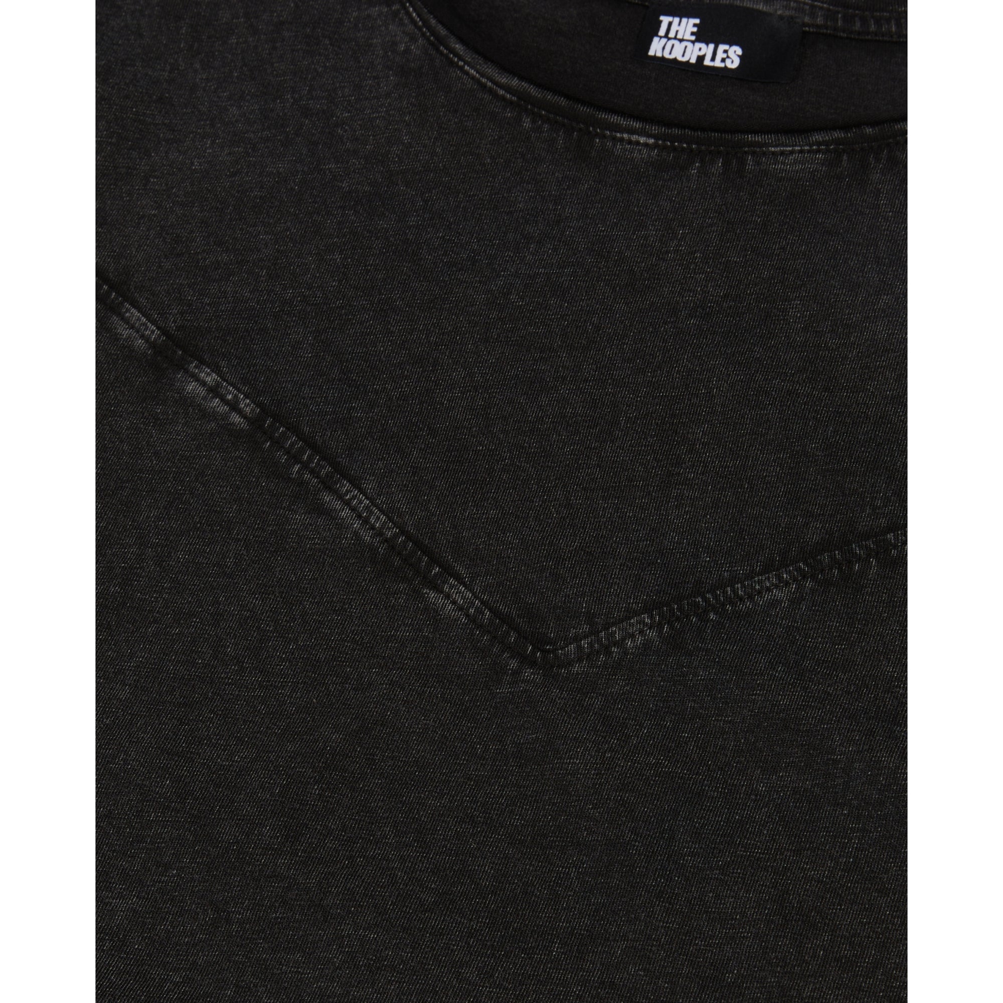 T-Shirt With Lacing | Women | Black Washed