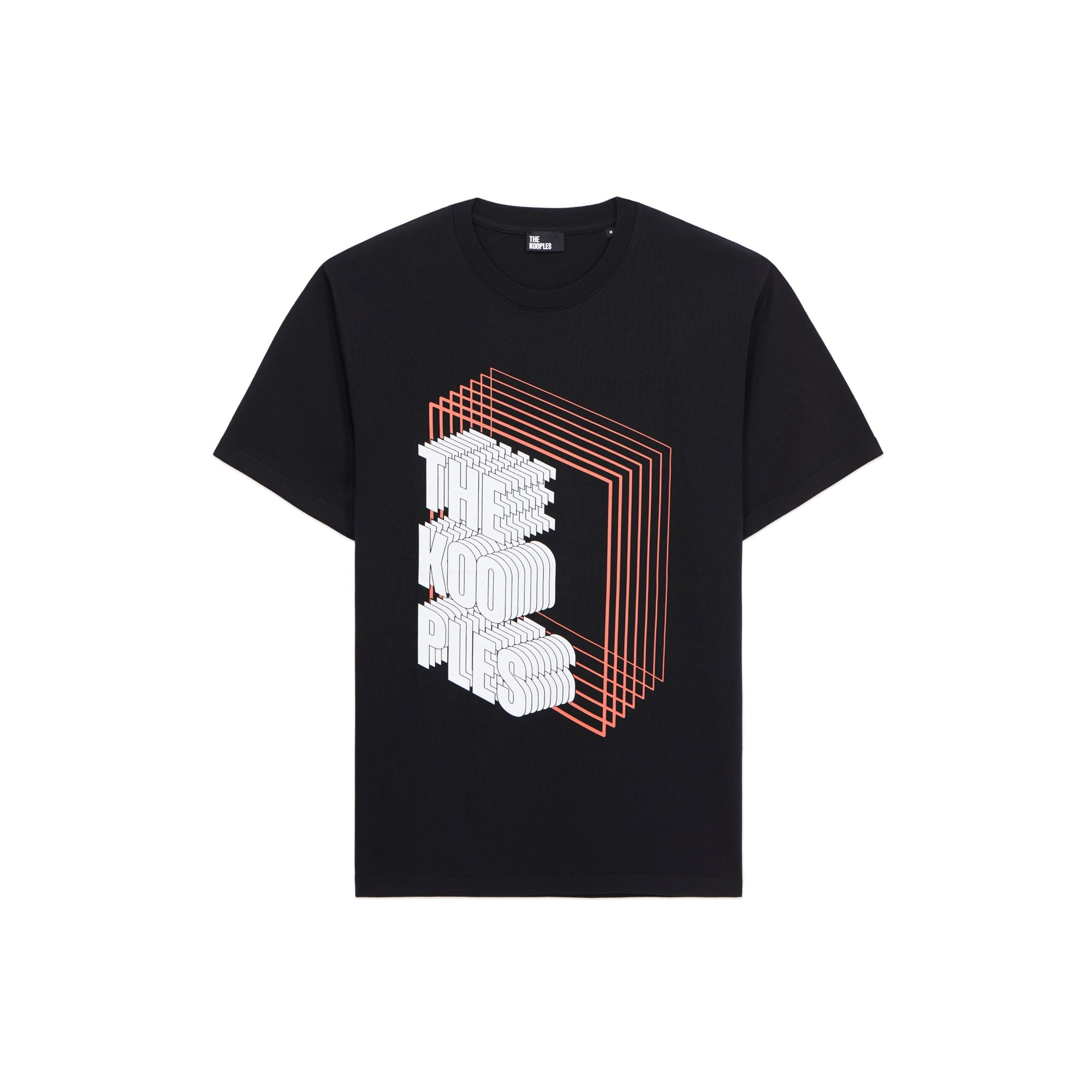 T-Shirt With Neon Logo Serigraphy | Men | Black