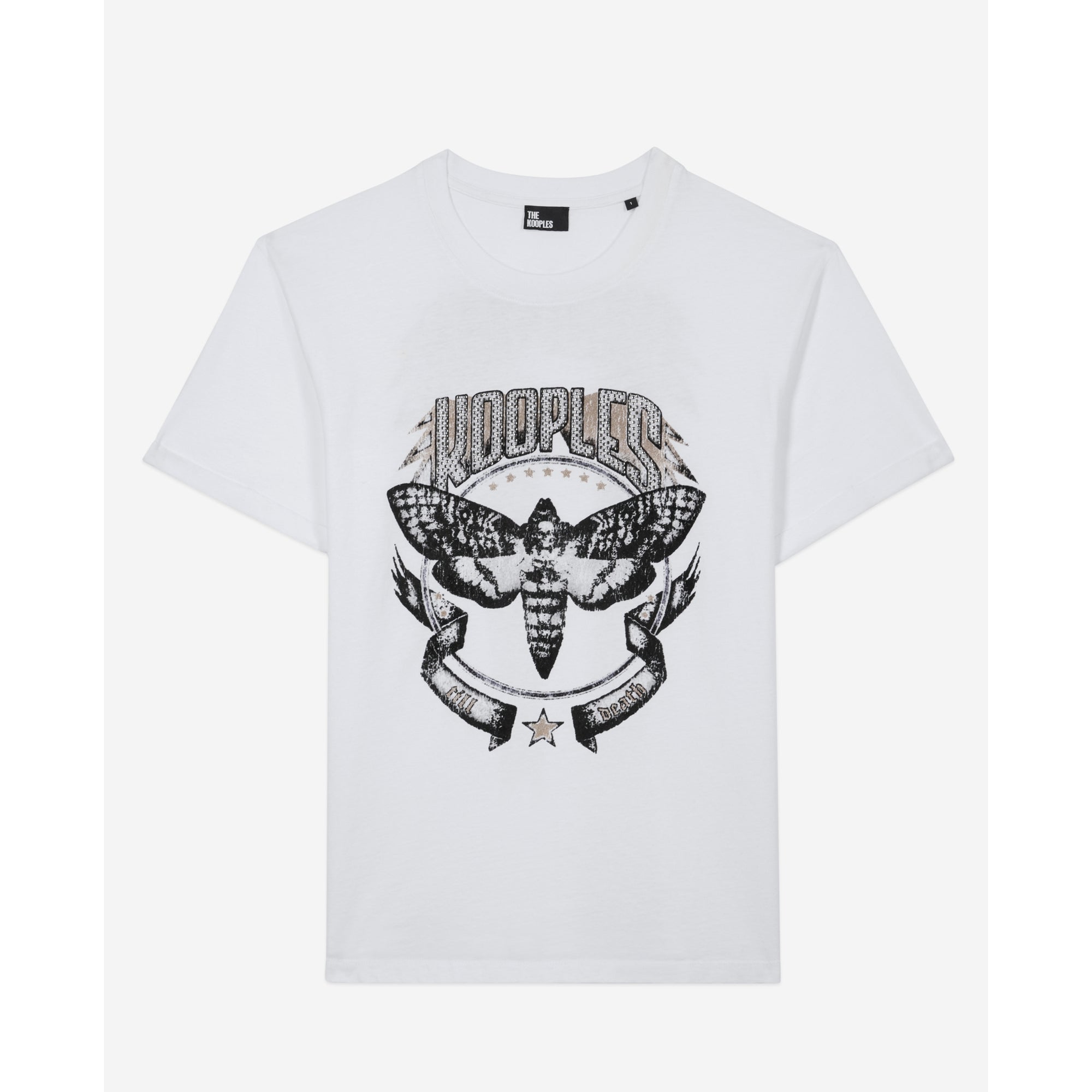 T-Shirt With Skull Butterfly Serigraphy | Women | White